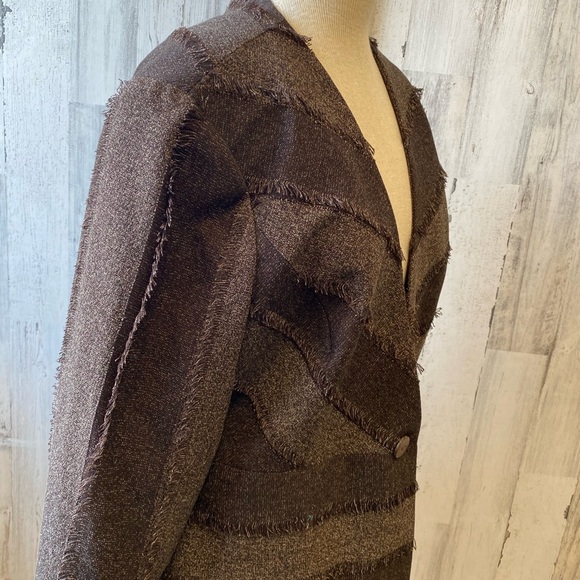 Brown Distressed Blazer - Picture 2 of 8